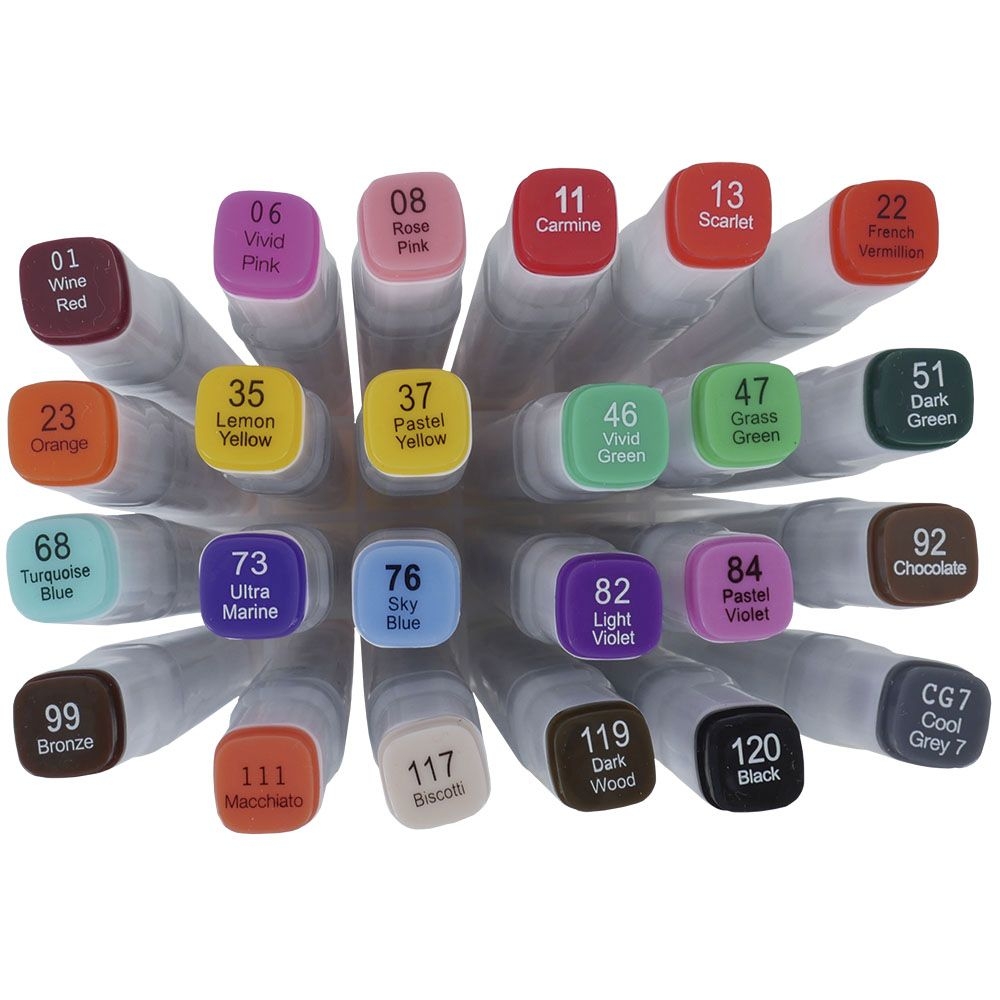 Set de 80 rotuladores de alcohol Twin Brush de Artis Decor- Colores variados
