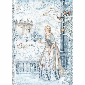 PAPEL ARROZ STAMPERIA A4 FAIRY IN THE SNOW