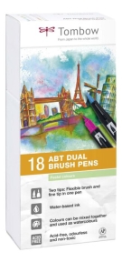 ROTULADOR TOMBOW ABT  SET 18 COLORES PASTEL