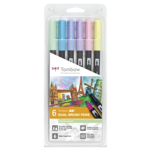 ROTULADOR TOMBOW ABT  SET 6 COLORES PASTEL