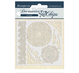 DECORATIVE CHIPS STAMPERIA 14x14 PASSION LACES   CORNERS