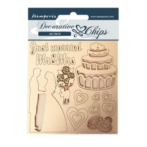 DECORATIVE CHIPS STAMPERIA 14x14 SLEEP  BEAUTY J MARRIED
