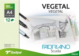 PAPEL VEGETAL FABRIANO A4 90 GR  PACK 12 HOJAS