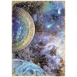 PAPEL ARROZ STAMPERIA A4 COSMOS INFINITY PLANETS