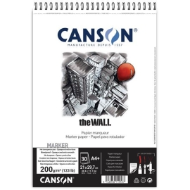 BLOC CANSON THE WALL A4  200 GR 30 H