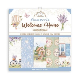 PAPEL SCRAP STAMPERIA KIT 30x30 CREATE HAPPINESS WELCOME HOM