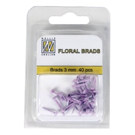 BRADS NELLIE ROSA GLITTER 3 MM 40 UDS  BRADS NELLIE ROSA GLITTER 3 MM 40 UDS