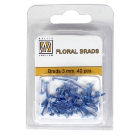 BRADS NELLIE AZUL GLITTER 3 MM 40 UDS  BRADS NELLIE AZUL GLITTER 3 MM 40 UDS